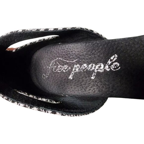 Free People Houndstooth Addison Platform Ankle Strap Size EU 38 US 8 - Picture 8 of 10